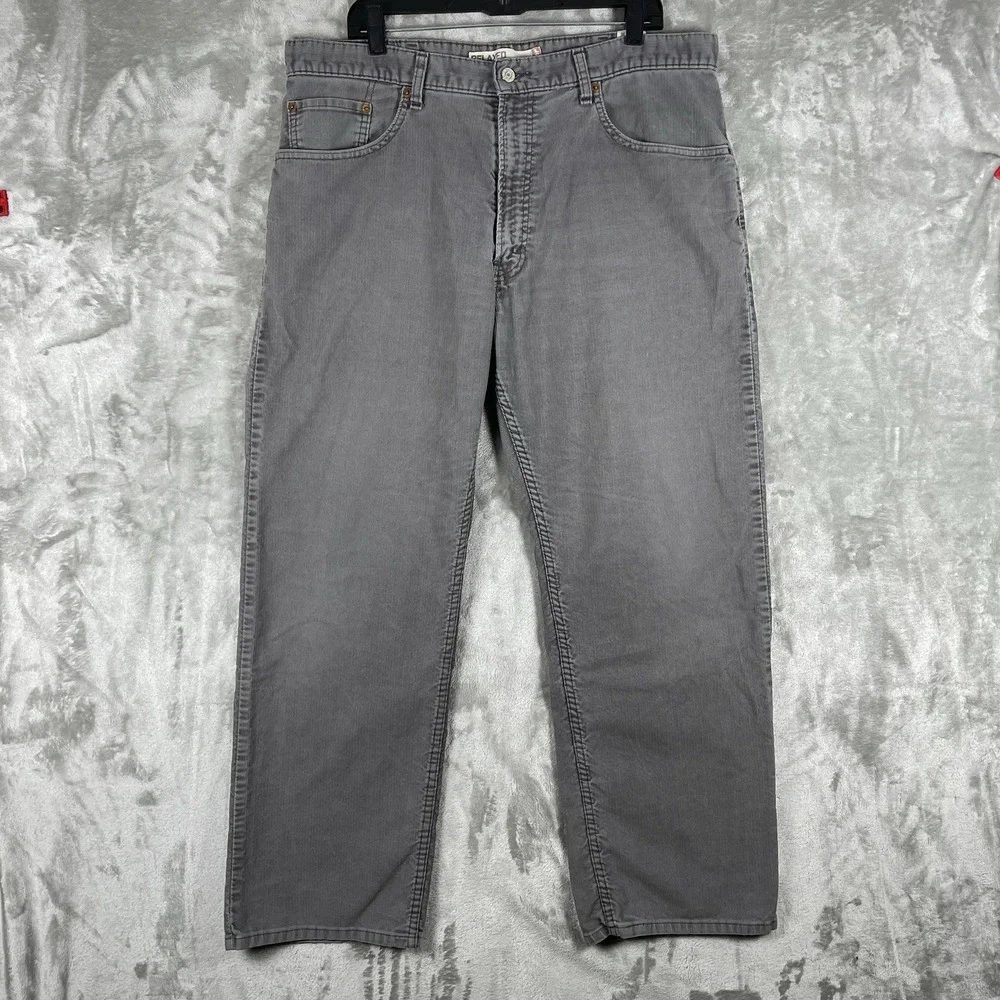 Vtg Levis 559 Corduroy Pants Mens 38x30 Distressed Y2K Brown Relaxed Straight